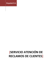 SERVICIO ATENCIÓN DE RECLAMOS DE CLIENTEs