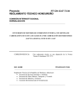 Proyecto REGLAMENTO TÉCNICO HONDUREÑO