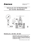 válvulas de retropresión vulas de retropresión de acero inoxidable