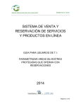 sistema de venta y reservación de servicios y productos en