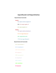 Especificación de Requerimientos