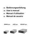 DE Bedienungsanleitung GB User`s manual FR Manuel d`utilisation