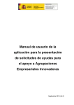 Manual solicitudes AEI 2014 - Ministerio de Industria, Energía y