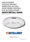 high-power ceiling mount wireless ac1200 dual-band