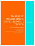 Manual de Usuario SIMDIA Control Químico | técnico