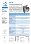 Hojas de datos BA100 analizador de aceite