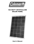 100 WATT CRYSTALLINE SOLAR PANEL