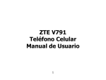ZTE V791 Teléfono Celular Manual de Usuario