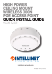 high power ceiling mount wireless 300n poe access point