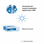 Termostato del inyector automático Agilent Serie 1200 Manual de