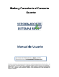 VERSIONADOR DE SISTEMAS RECO® Manual de Usuario