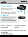 InFocus IN100 Series Datasheet (Latin Spanish)