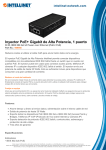 Inyector PoE+ Gigabit de Alta Potencia, 1 puerto