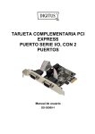 tarjeta complementaria pci express puerto serie i/o, con 2 puertos