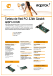 Tarjeta de Red PCI 32bit Gigabit appPCI1000