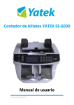 Contador de billetes YATEK SE-6000 Manual de usuario