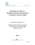 sistema de venta y reservación de servicios y productos en