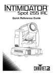 Intimidator Spot 255 IRC Quick Reference Guide Rev. 2 Multi