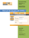 Manual de Usuario del SIRELI - Dirección de Educación Especial