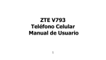 ZTE V793 Teléfono Celular Manual de Usuario