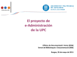 Proyecto de E-ADMINISTRACIÓN en la UPC