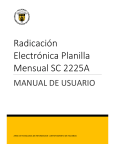 Radicación Electrónica Planilla Mensual SC 2225A