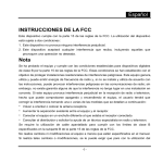 Español INSTRUCCIONES DE LA FCC Nota