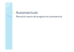 Manual de usuario del programa de automatrícula