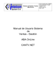 Manual de Usuario Sistema de Ventas