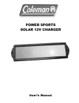 POWER SPORTS SOLAR 12V CHARGER