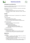 contenido de los proyectos.- dossier.- requisitos.