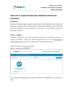 Instructivo 3: Ingreso de datos para completar la solicitud de