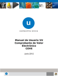 Manual de Usuario VU Comprobante de Valor Electrónico COVE