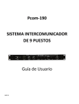 info Intercomunicador PCOM-190 Manual de usuario PDF