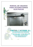 Manual Automatismos - control y accesos, sl