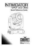 Intimidator Spot LED 350 Quick Reference Guide Rev. 6