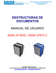 Descargar manual MGM JP 860C