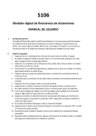 Medidor digital de Resistencia de Aislamiento MANUAL DE USUARIO