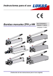 Instrucciones para el uso Bombas manuales ZPH y