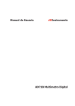 Manual de Usuario ADInstruments AD71B Multímetro Digital