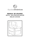 MANUAL DE USUARIO AD751- SILLÓN ELEVADOR RELAX COCOA