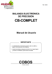 Manual de usuario balanza de precisión serie CB COMPLET