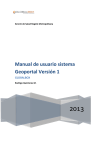 Manual de usuario sistema Geoportal Versión 1