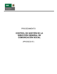 control de gestión de la dirección general de comunicación social