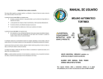 MANUAL DE USUARIO - Máquinas Tortilladoras