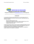 SERVICIOS DE EDUCACIÓN Manual de usuario de acceso Web
