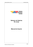 Sistema de Salarios en Línea Manual de Usuario Sistema de