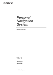 Manual de usuario Sony Personal Navigation System