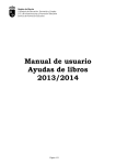 Manual de usuario Ayudas de libros 2013/2014
