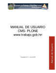 MANUAL DE USUARIO CMS- PLONE www.trabajo.gob.hn